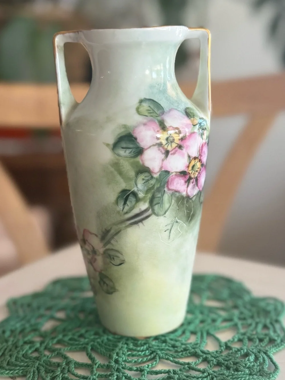 Antique Art Nouveau Porcelain Vase